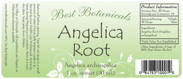 Angelica Root Extract Label