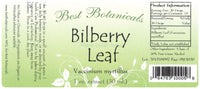 Bilberry Leaf Extract Label