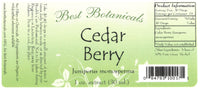 Cedar Berry Extract Label