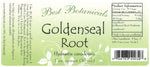 Goldenseal Root Extract Label
