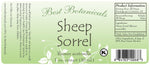 Sheep Sorrel Extract Label