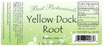 Yellow Dock Root Extract Label