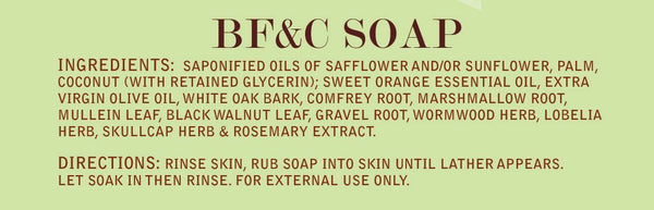 BF&C Soap Label