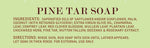 Pine Tar Soap Label