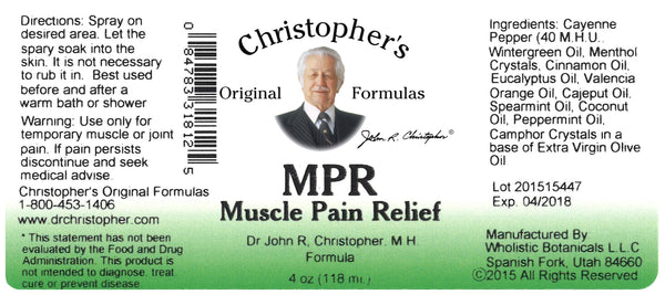 MPR Spray Label