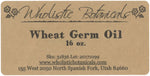 Wheat Germ Oil Label