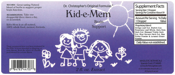 Kid-e-Mem Extract Label