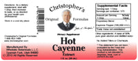Cayenne Pepper 180 MHU Extract Label
