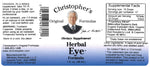 Herbal Eye Formula Extract Label