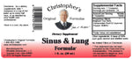 Sinus & Lung Extract Label