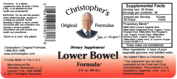 Lower Bowel Extract Label