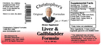 Liver & Gallbladder Extract Label