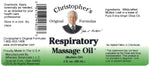 Respiratory Massage Oil Label