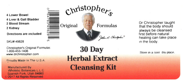 Herbal Cleansing Extract Kit Label