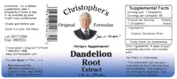 Dandelion Root Extract Label