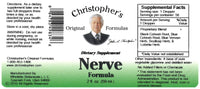 Nerve Formula Extract Label