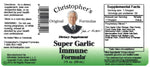 Super Garlic Immune Extract Label