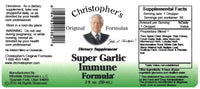 Super Garlic Immune Extract Label