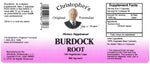 Burdock Root Capsule Label