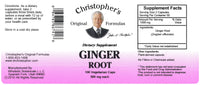 Ginger Root Capsule Label