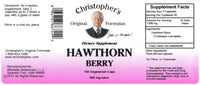 Hawthorn Berry Capsule Label