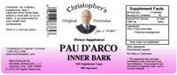 Pau D' Arco Bark Capsule Label