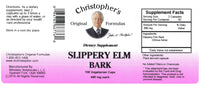 Slippery Elm Bark Capsule Label