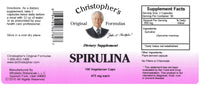 Spirulina Capsule Label