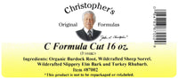 C Formula Cut Label
