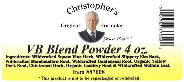 VB Powder Label