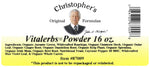 Vitalerbs Powder Label