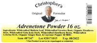 Adrenetone Powder Label