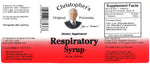 Respiratory Syrup Label