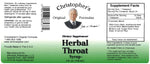 Herbal Throat Syrup Label