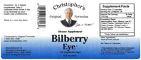 Bilberry Eye Capsule Label