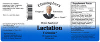 Lactation Formula Capsule Label