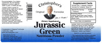 Jurassic Green Powder 4 oz. Label