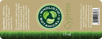 Cypress Essential Oil Label
